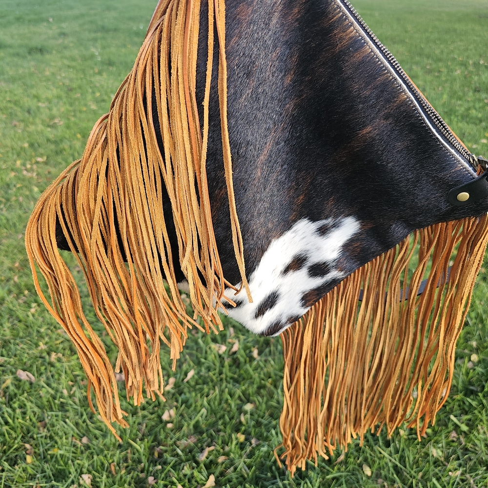 Fringe Cowhide Clutch